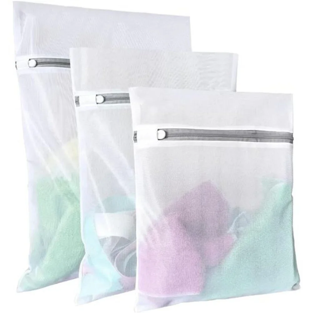 Lingerie Laundry Bags Mesh Delicates Washing Bags Small Medium Large Zipper Set